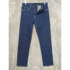 UNIQLO Selvedge Jeans Mens 27x26 Blue Denim Stretch Slim Fit Straight Low Rise
